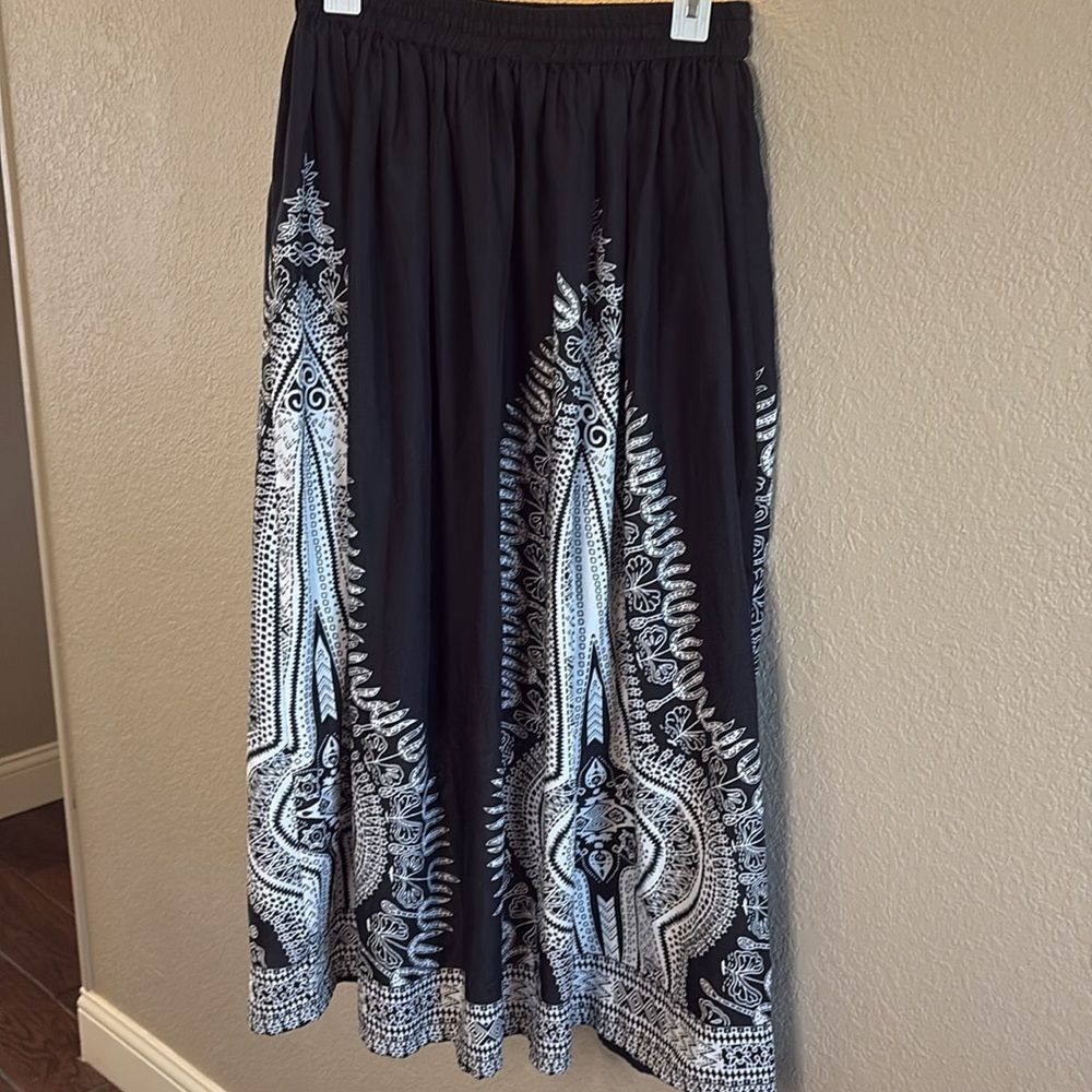 Gypsie Blu Boho A-line Midi Skirt/ size small/ New without tags.